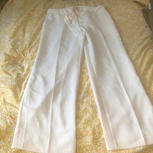 Banana Republic cream wide legged trousers size 12